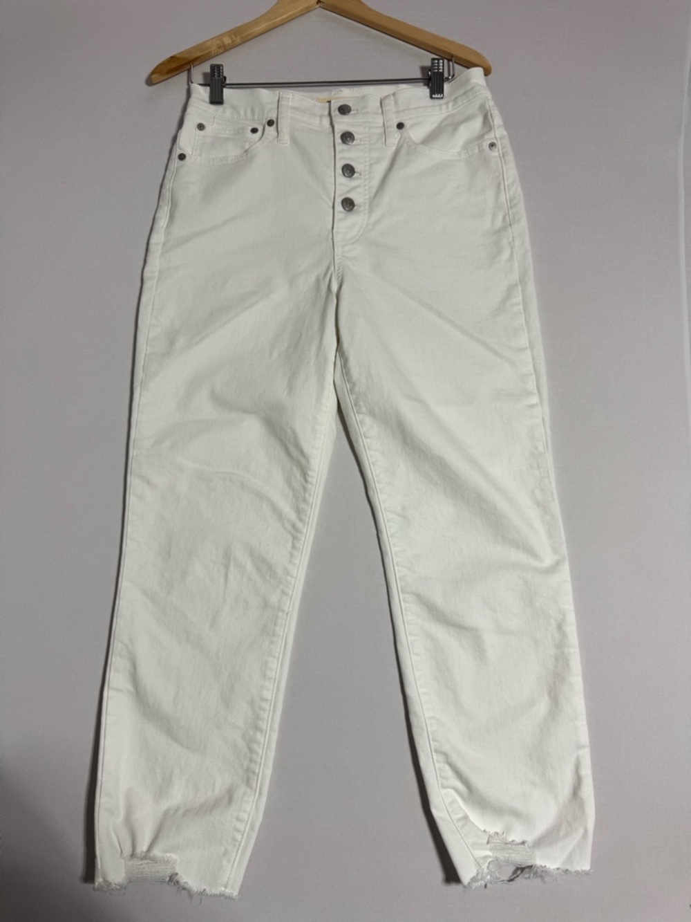 Madewell High-Rise White Jeans